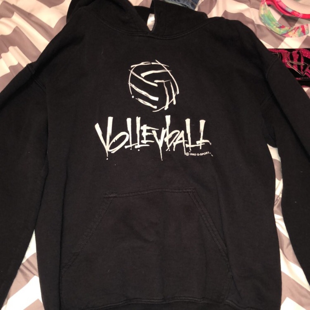 Black Volleyball Hoodie
